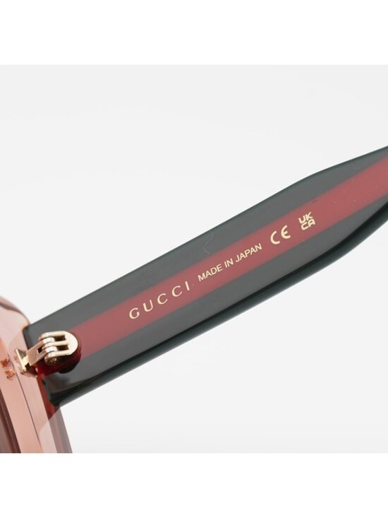 Gucci GG2118SA 003 Sunglasses Transparent Pink/Green/Red Square Frame main image 9